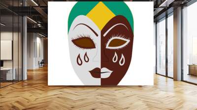 
A traditional tribal face mask vector, symbol of spirituality 
 Wall mural