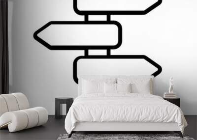 
Roadside arrows, direction board concept in modern flat style 
 Wall mural