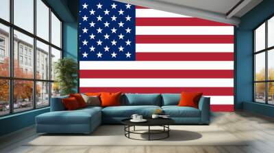 united states of america flag. the correct proportions and color Wall mural