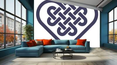 Celtic heart shape knot vector illustration Wall mural