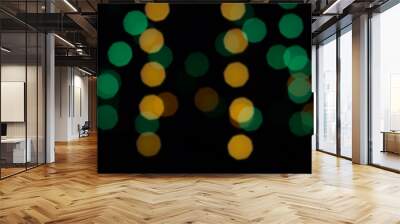 Colorful abstract blured bokeh from lights at night Wall mural