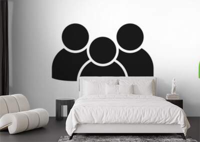 People icons. User icons, isolated. Group of people in flat design. People vector icons. Team signs. Vector illustration Wall mural