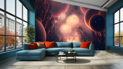 sun and planet Wall mural