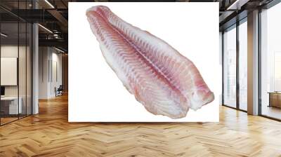 Pink fillet of white fish perch or catfish Wall mural