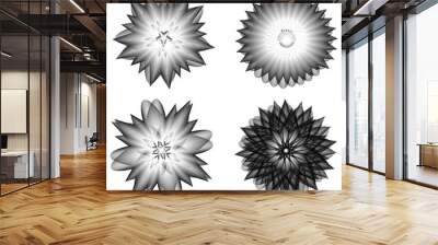 Holiday patterns of stars and flowers for gifts ground Wall mural