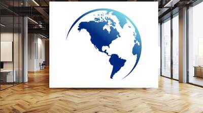 America Continent Map Globe Wall mural