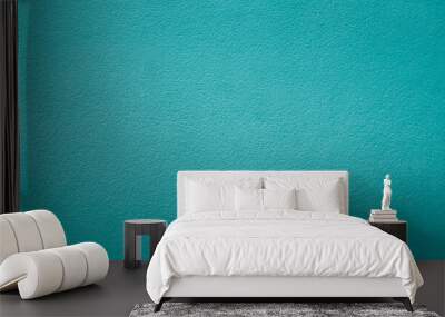 wall texture panoramic background. turquoise wall. Wall mural