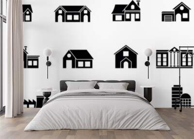 House and building icon set
 Wall mural