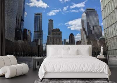 Buildings and Sky in downtown New York City - April 2024 Wall mural