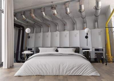 Modern boiler room of an apartment building Wall mural