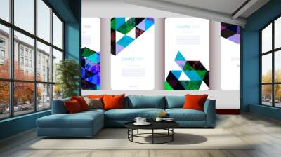 Abstract geometric business card Set. Wall mural