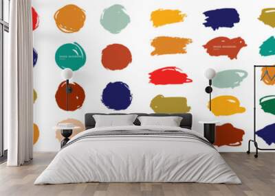 Splash banners set. Colorful paint stroke. Vector Wall mural