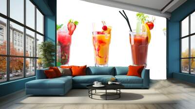 Set of cocktails isolated Wall mural