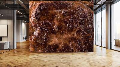 texture of grilled meat close up background Wall mural