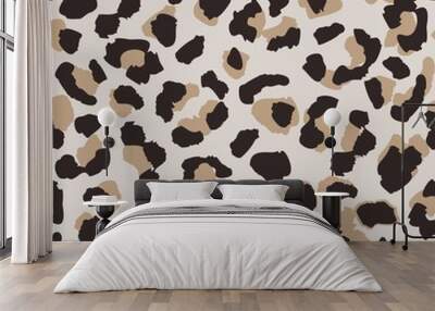 Abstract leopard skin seamless pattern. Animal fur wallpaper. Wall mural