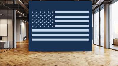 American flag vector icon. Wall mural