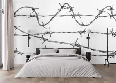 barbed wire fence Wall mural