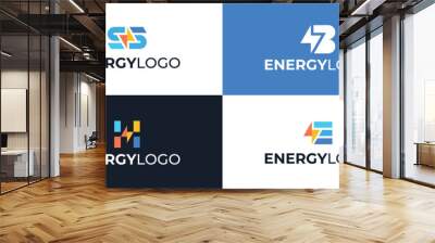 energy company logo premium vector template collection Wall mural