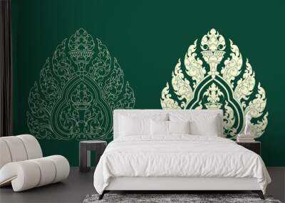 Kbach Khmer vector, Khmer art  Wall mural