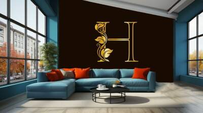 Elegant initial line logo Wall mural