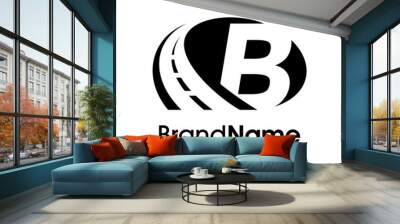 Modern Initial B Road Logo Wall mural