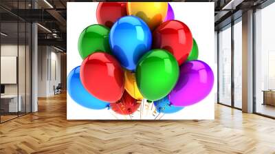 Party balloons decoration multicolor. Fun happy joy abstract Wall mural