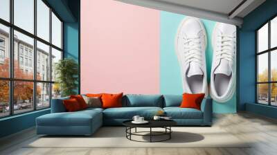 a pair of white shoes Wall mural