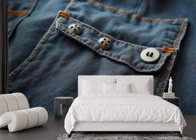 blue jeans with a zipper Wall mural