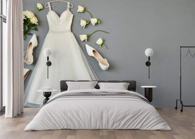 bride and groom Wall mural