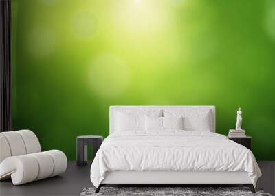 green bokeh background Wall mural