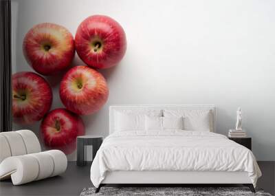 red apples isolated on white Wall mural