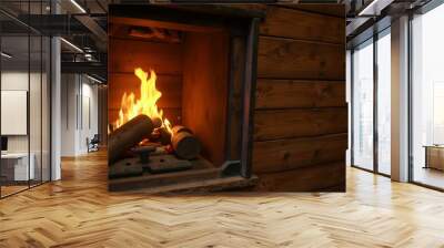 wood burning stove Wall mural