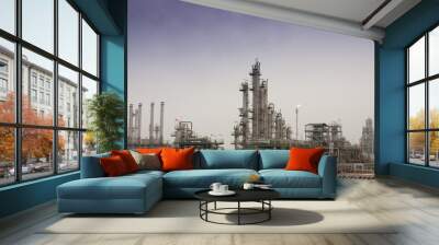 gas refineries plants Wall mural