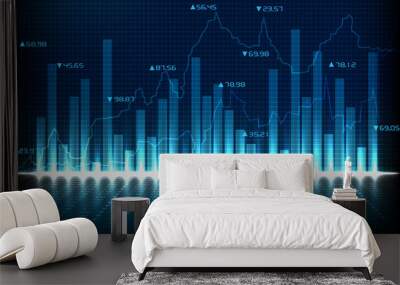 Financial Graph Chart Wall mural