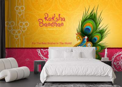 Rakhi background for Indian festival Raksha bandhan celebration Wall mural