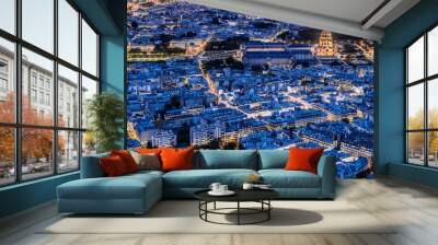 aerial view paris cityscape france Wall mural