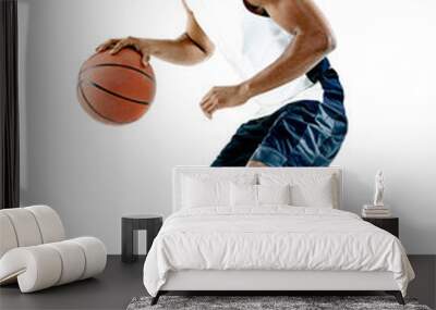 basketball player  man Isolated  Wall mural