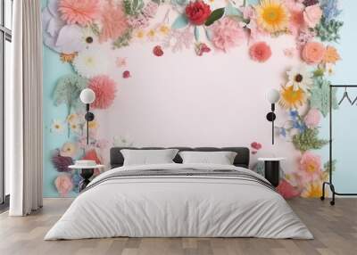 a beautiful flower composition is an ideal choice for a background image or a postcard, which is sure to please anyone with its beautiful flower decoration Wall mural