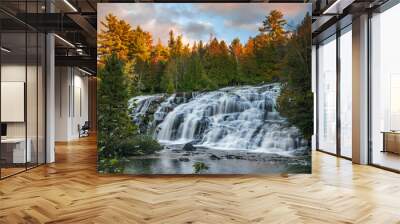 Scenic Bond falls near Paulding in Michigan Upper peninsula Wall mural