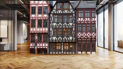 Windows on on historic European style homes Wall mural