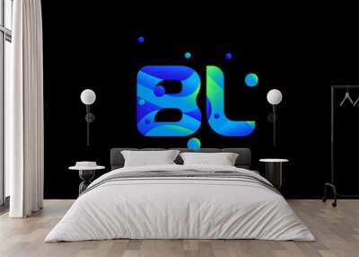 Initial letter BL logo with colorful , letter combination logo design for creative industry, web, business and company. - Vector Wall mural