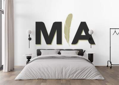 Initial MA letter Unique attractive creative modern luxury beauty fur ornament monogram logo. design vector logotype. Wall mural