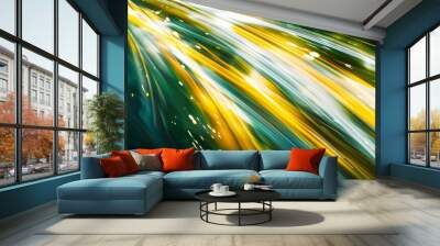 Abstract background of colorful light trails in motion with a speed effect  Wall mural