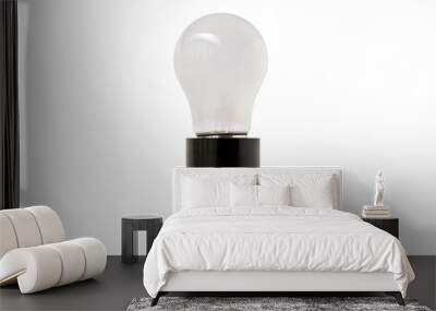 Electric lamp in the socket (clipping path included) Wall mural