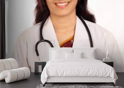 Indian Cheerful female doctor Wall mural