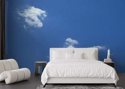 The blue sky with white clouds background and texture Wall mural