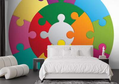 Round puzzle - 13 parts Wall mural