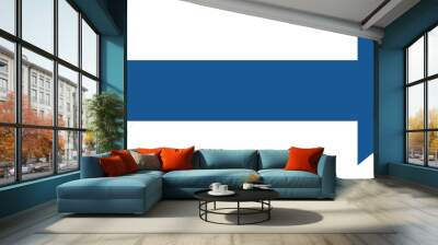 Blue arrow to the right / vector, isolated Wall mural