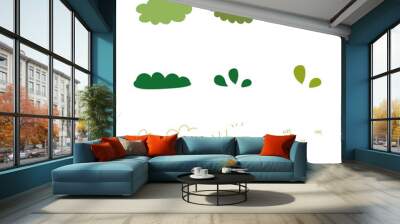 grass green illust simple drawing vector Wall mural