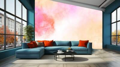 abstract watercolor background with space nebula isolated on white transparent background clipart pastel colors Wall mural